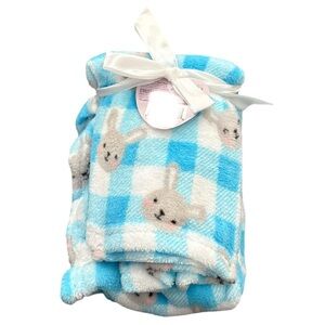 Parent's Choice - Plush Baby Easter Bunny Blanket for Infant Boys, 30"x 36"